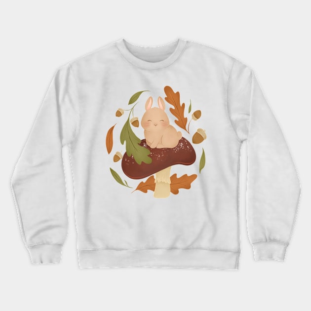 AUTUMN BUNNY Crewneck Sweatshirt by Catarinabookdesigns